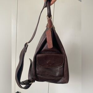 Patty Jarrell Brown Leather Backpack Bag